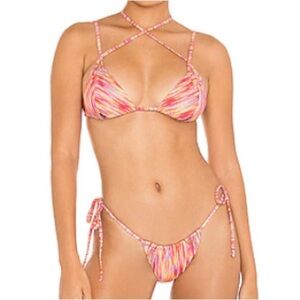 NEW Revolve Lovewave The Daniella Top + Bottom Swimsuit Bikini Size XS